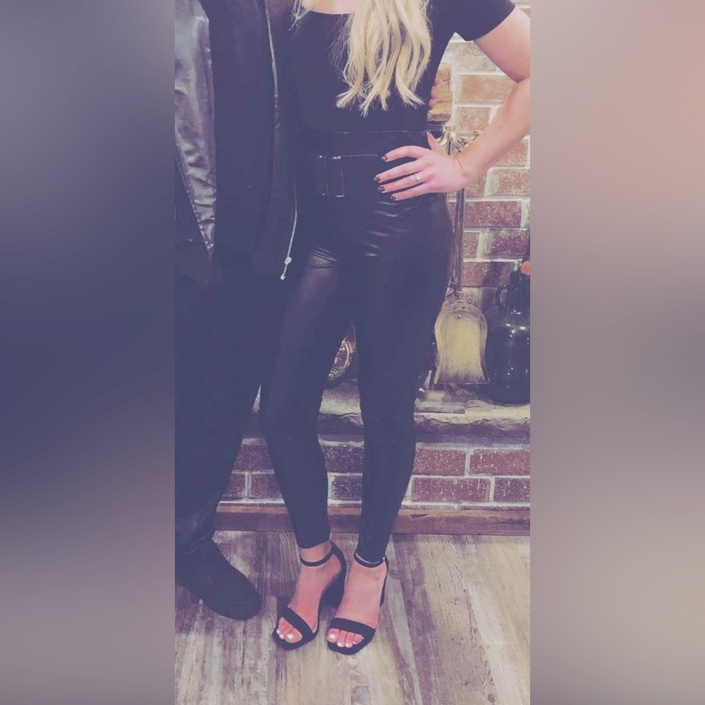 Pleather leggings
